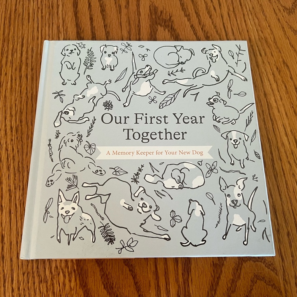 Our First Year Together Dog Memory Book - Gray